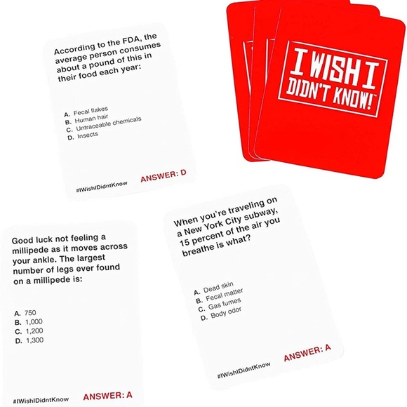 Trivia Card Game “I wish I didn’t know” - Picture 5 of 6